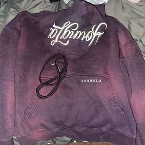 YOUNGLA mineral washed hoodie